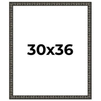 30x36 Frame Black-Brown Medieval Solid Wood Picture Frame | 1.5 Inch Moulding Width | Gotham