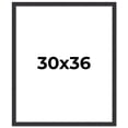 thumbnail image 1 of 30x36 Frame Black Real Wood Picture Frame Width 1.25 Inches | Interior Frame Depth 0.5 Inches |, 1 of 8
