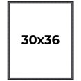 thumbnail image 1 of 30x36 Frame Black Real Wood Picture Frame Width 1.25 inches | Interior Frame Depth 0.5 inches |, 1 of 8
