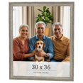 thumbnail image 1 of 30x36 Frame Grey Solid Wood Picture Frame Width 1 Inches | Interior Frame Depth 0.5 Inches |, 1 of 8