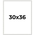 thumbnail image 1 of 30x36 Frame White Real Wood Picture Frame Width 0.75 inches | Interior Frame Depth 0.5 inches |, 1 of 8
