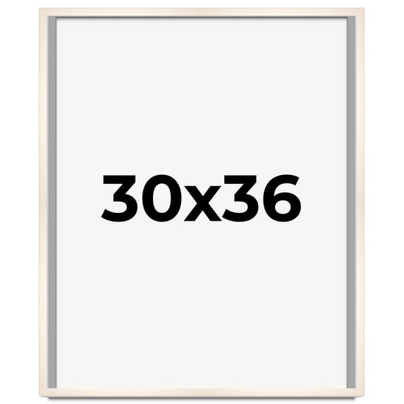 30x36 Frame White Wheat Solid Wood Picture Frame | Moulding Width 0.75 Inches | Interior Depth 0.5