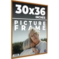 thumbnail image 1 of 30x36 Honey Brown Real Wood Picture Frame Width 0.75 inches | Interior Frame Depth 0.5 inches |, 1 of 8