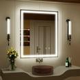 thumbnail image 1 of JSneijder LED Bathroom Mirror, 30x36 Lighted Mirror, Wall Mounted LED Mirror for Bathroom, Dimmable, Anti-Fog, Horizontal/Vertical, 1 of 8