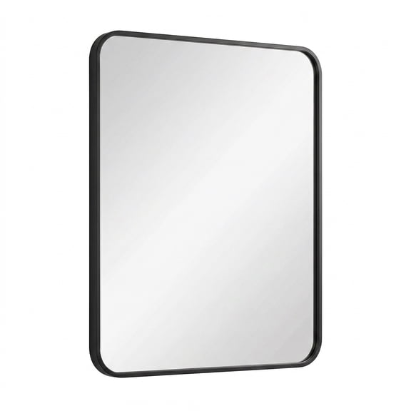30x36 Inch Matte Black Bathroom Vanity Mirrors | Flush Mount Deep Set Metal Wall Mirror for Over Sink | HD Shatterproof Glass, Rustproof | 1 Pack
