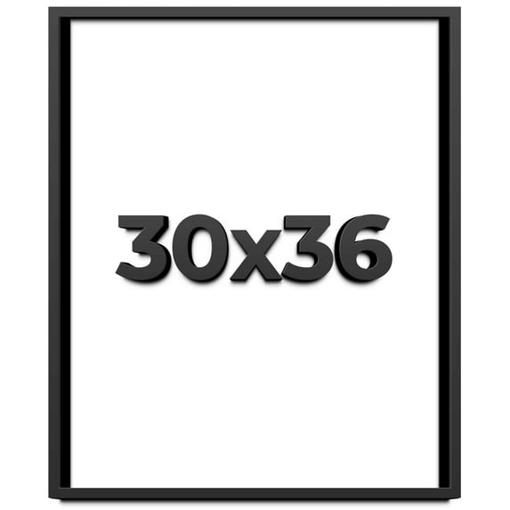30x36 Shadow Box Frame Black | 1 inches Deep Real Wood Contemporary Shadowbox Display Frame | UV