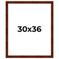 thumbnail image 1 of 30x36 Walnut Brown Veneer Real Wood Picture Frame Width 1.75 inches | Interior Frame Depth 0.5, 1 of 8