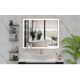 30x36 inch LED Bathroom Vanity Mirror Wall Mounted Adjustable White