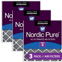 30x36x2 Geothermal MERV 8 Pleated Plus Carbon AC Furnace Filters 3 Pack