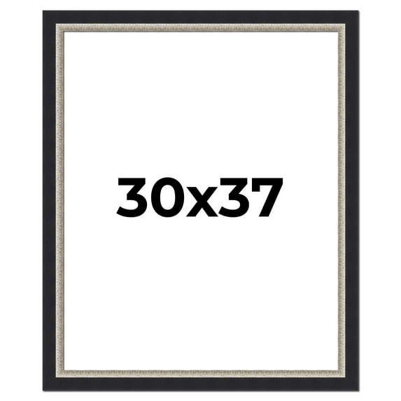 30x37 Frame Black Real Wood Picture Frame Width 2.25 Inches | Interior Frame Depth 0.5 Inches |