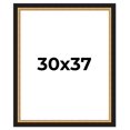thumbnail image 1 of 30x37 Frame Gold Real Wood Picture Frame Width 2.25 Inches | Interior Frame Depth 0.5 Inches |, 1 of 8