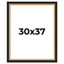 30x37 Frame Gold Real Wood Picture Frame Width 2.25 Inches | Interior Frame Depth 0.5 Inches |