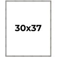 thumbnail image 1 of 30x37 Frame Silver Picture Frame - Complete Modern Photo Frame Includes UV Acrylic Shatter Guard, 1 of 8