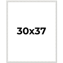 30x37 Frame White Real Wood Picture Frame Width 0.75 inches | Interior Frame Depth 0.5 inches |