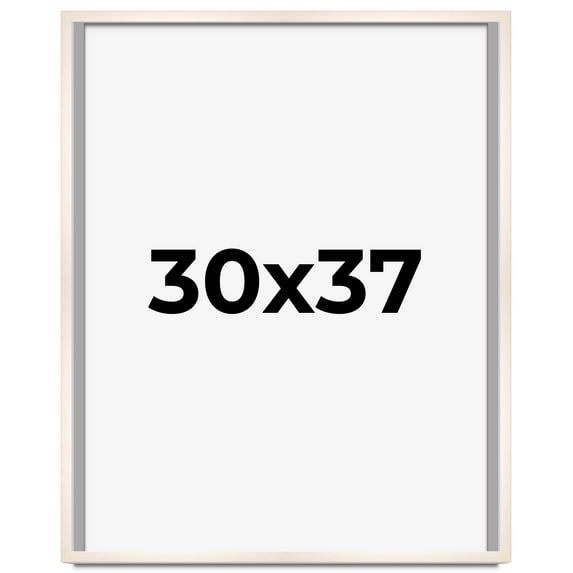 30x37 Frame White Wheat Solid Wood Picture Frame | Moulding Width 0.75 Inches | Interior Depth 0.5