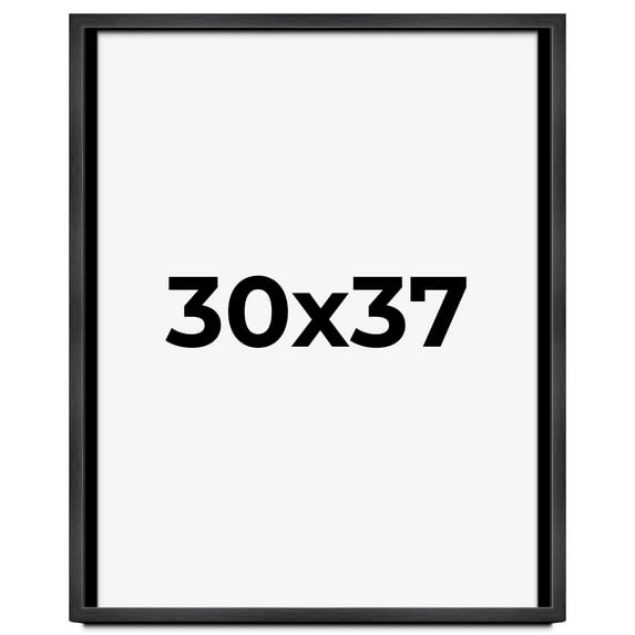 30x37 Shadow Box Frame Grey Charcoal Black | 0.875 Inches Deep | Solid Wood Shadowbox Display Frame