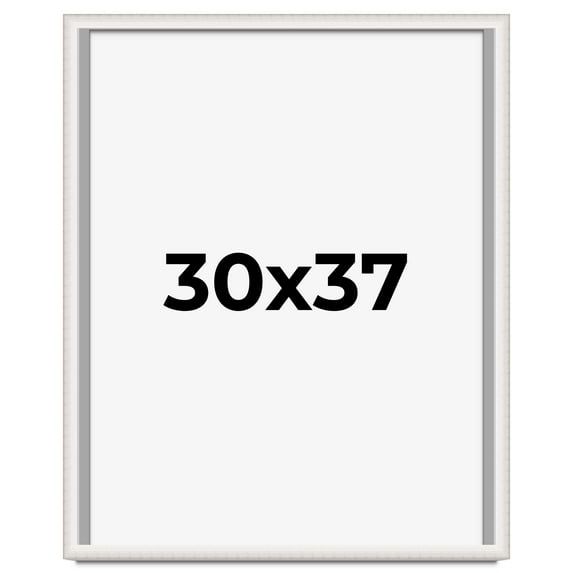 30x37 Shadow Box Silver Brushed Striped Display Frame | 1.625 Inches Deep | 1 Inch Moulding Width |