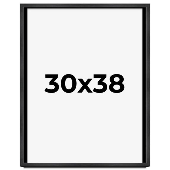 30x38 Frame Black Charcoal Grey Wood Textured Picture Frame | 0.75 Inch Moulding Width | Gunmetal