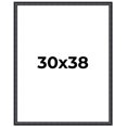thumbnail image 1 of 30x38 Frame Black Real Wood Picture Frame Width 1.25 inches | Interior Frame Depth 0.5 inches |, 1 of 8