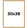thumbnail image 1 of 30x38 Frame Gold Bamboo Picture Frame - Complete Modern Photo Frame Includes UV Acrylic Shatter, 1 of 8