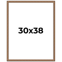 30x38 Frame Gold Real Wood Picture Frame Width 1.25 inches | Interior Frame Depth 0.5 inches |