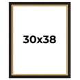 thumbnail image 1 of 30x38 Frame Gold Real Wood Picture Frame Width 2.25 Inches | Interior Frame Depth 0.5 Inches |, 1 of 8