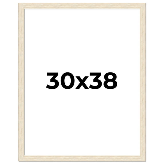 30x38 Frame White Real Wood Picture Frame Width 1.5 inches | Interior Frame Depth 0.5 inches | Barn