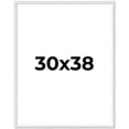 thumbnail image 1 of 30x38 Frame White Scuffed Rustic Solid Wood Picture Frame | 0.75 Inch Moulding Width| Includes UV, 1 of 8