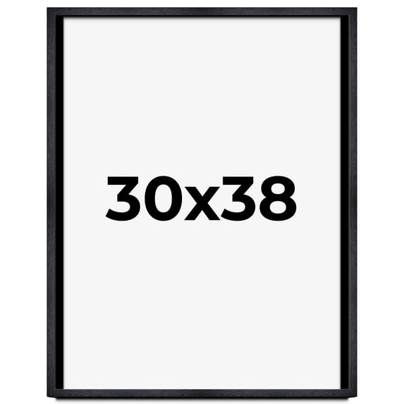 30x38 Shadow Box Frame Black | 1 Inches Deep Real Wood Farmhouse Shadowbox Display Frame | UV