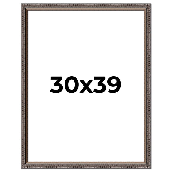 30x39 Frame Black Feather Payton Ornate Solid Wood Picture Frame Width 1.75 Inches | Interior Depth