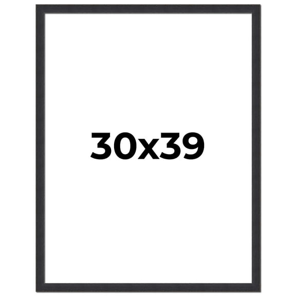 30x39 Frame Black Real Wood Picture Frame Width 1.25 Inches | Interior Frame Depth 0.5 Inches |