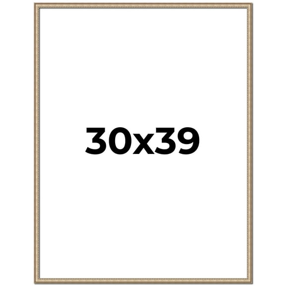 30x39 Frame Silver Real Wood Picture Frame Width 0.75 Inches | Interior Frame Depth 0.5 Inches |