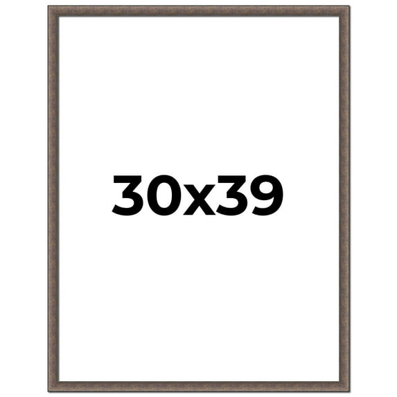 30x39 Frame Silver Real Wood Picture Frame Width 1.25 Inches | Interior Frame Depth 0.5 Inches |