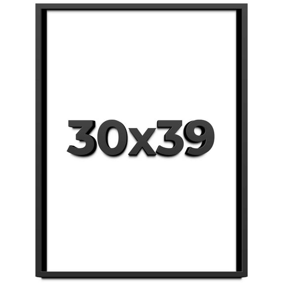 30x39 Shadow Box Frame Black | 1 inches Deep Real Wood Contemporary Shadowbox Display Frame | UV