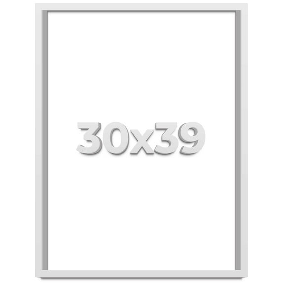 30x39 Shadow Box High Gloss White Display Frame | 1.625 Inches Deep | 1 Inch Moulding Width | Solid
