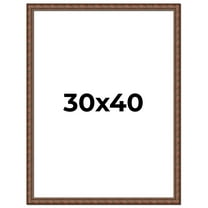30x40 Dark Brown Bamboo Real Wood Picture Frame Width 1.5 inches | Interior Frame Depth 0.5 inches