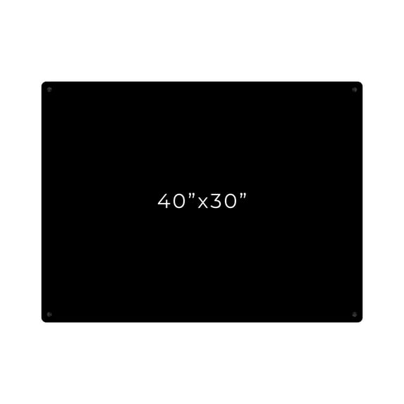 30x40 Dry Erase Board for Wall - with .25 Black Acrylic and Black Stand Off Finish - Perfect Whiteboard for Office, Home, Classroom - Durable and Stylish .25 Black Acrylic Dry Erase Board