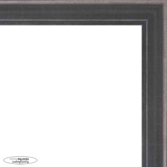 30x40 Elegant Silver Picture Frame - UV Acrylic, Foam Board Backing, Hanging Hardware