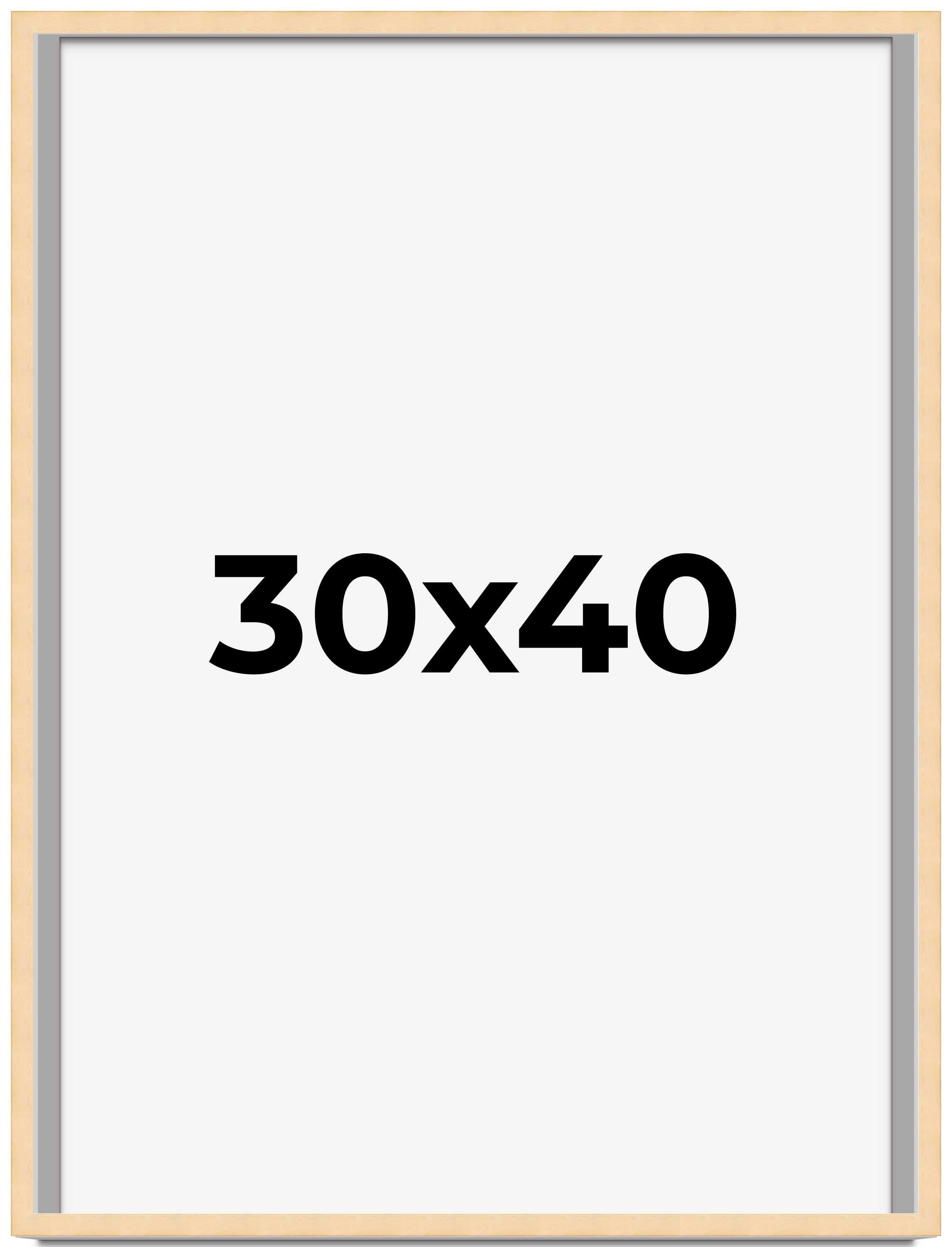 Kingsley Brown 40x30 Solid Wood Picture Frame with UV Acrylic