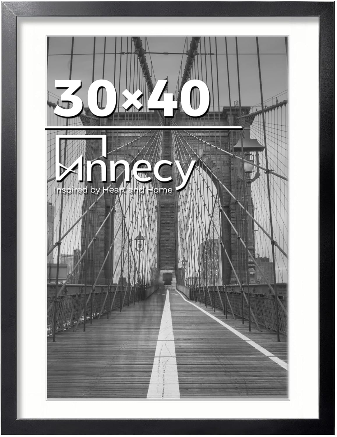 30x40 Frame Black 1 Pack, Classic 30x40 Picture Frame Display 24x36 ...