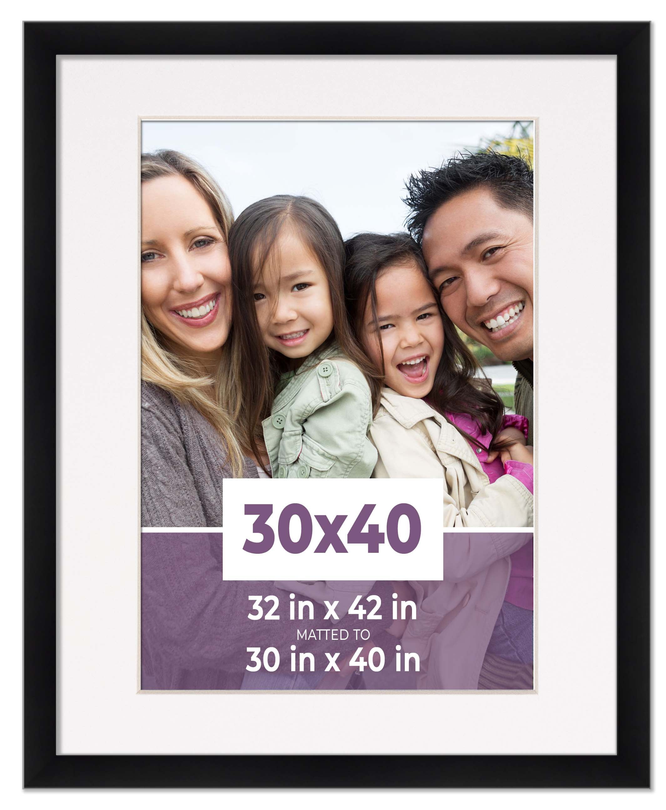 30x40 frame walnut with white picture mat for 30x40 photo walnut 32x42 frame to display print