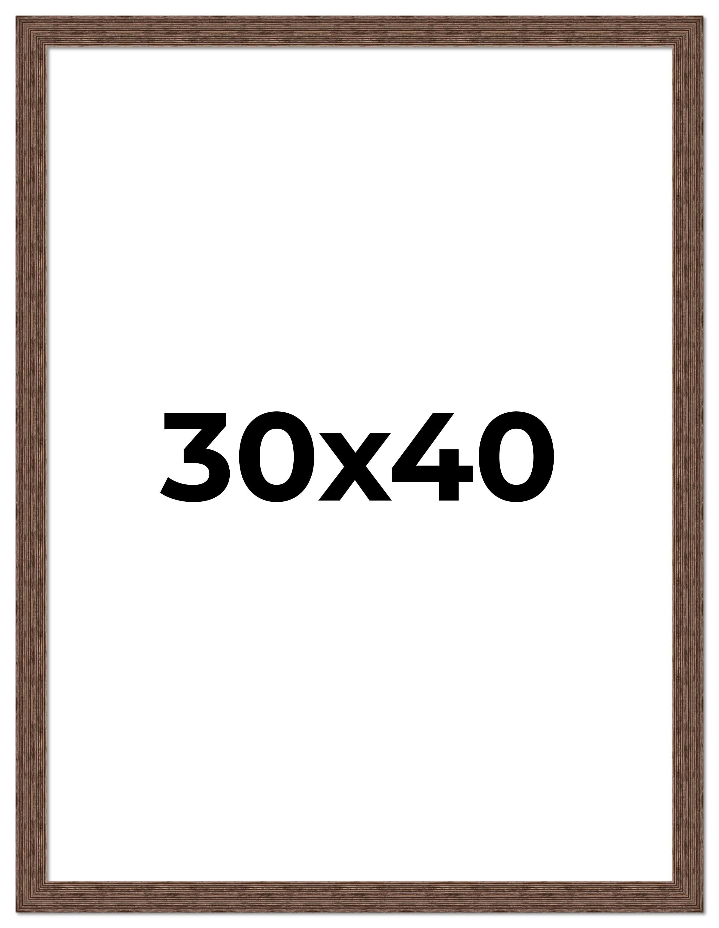 Kingsley Brown 40x30 Solid Wood Picture Frame with UV Acrylic