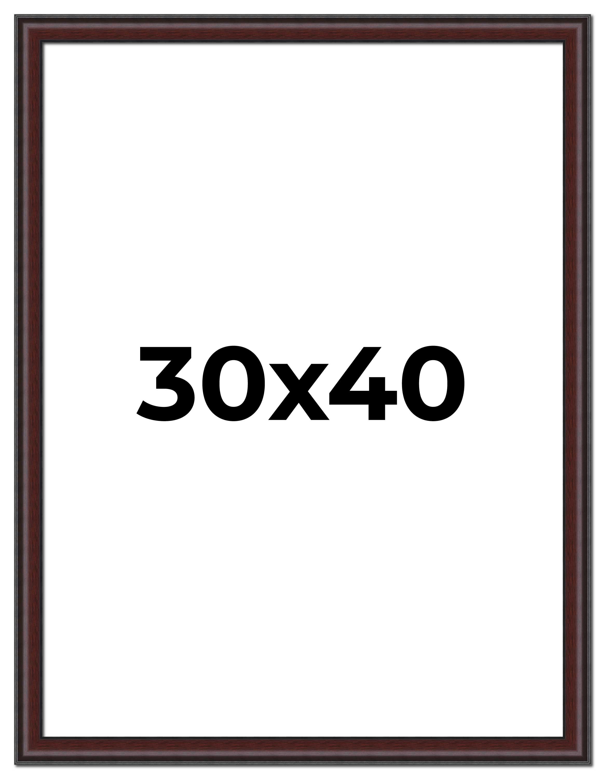 Kingsley Brown 40x30 Solid Wood Picture Frame with UV Acrylic