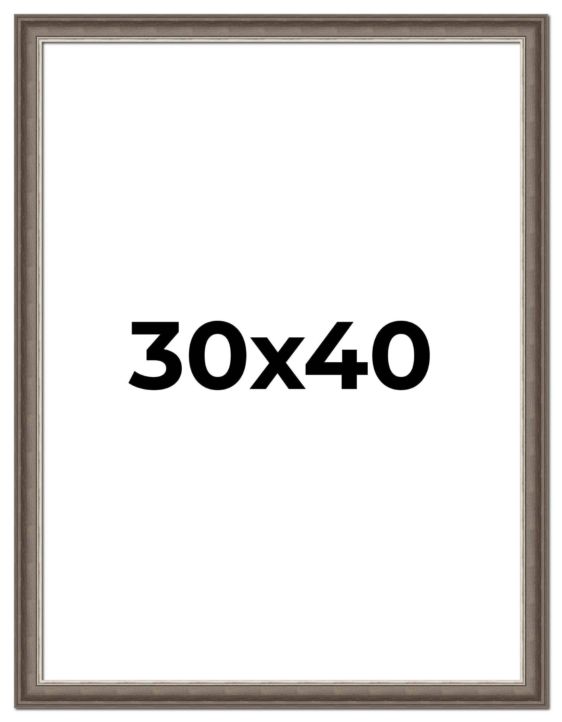 Kingsley Brown 40x30 Solid Wood Picture Frame with UV Acrylic