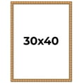 thumbnail image 1 of 30x40 Frame Gold Real Wood Picture Frame Width 1.5 inches | Interior Frame Depth 0.5 inches |, 1 of 8