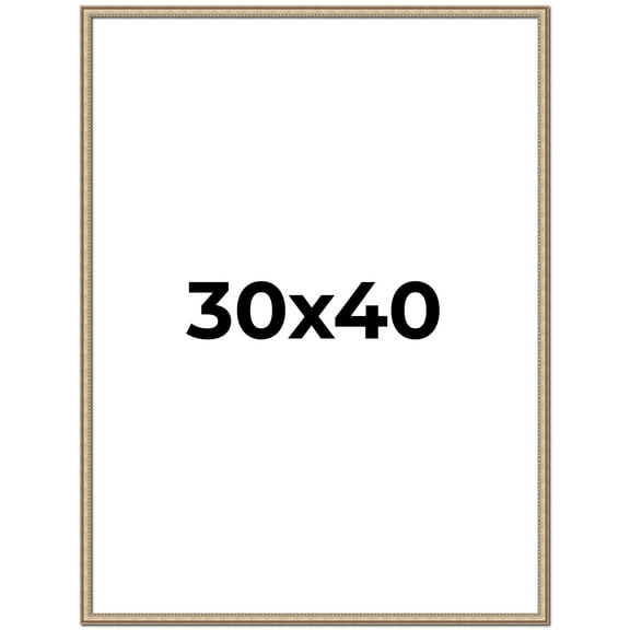 30x40 Frame Silver Real Wood Picture Frame Width 0.75 Inches | Interior Frame Depth 0.5 Inches |