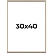 30x40 Frame Silver Real Wood Picture Frame Width 0.75 Inches | Interior Frame Depth 0.5 Inches |