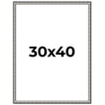 thumbnail image 1 of 30x40 Frame Silver Real Wood Picture Frame Width 1.125 Inches | Interior Frame Depth 0.5 Inches |, 1 of 8