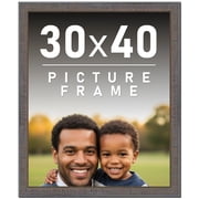 30x40 Frame Slate Blue Distressed Rustic Solid Wood Picture Frame | 0.75 Inch Moulding Width |