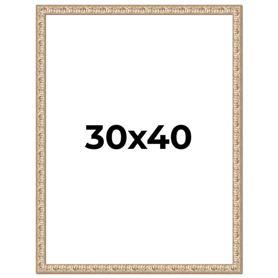 30x40 Frame White Real Wood Picture Frame Width 1.5 inches | Interior Frame Depth 0.5 inches |